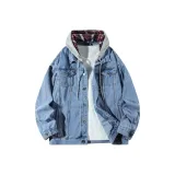 Blue (Gray Plaid Hooded-K708)