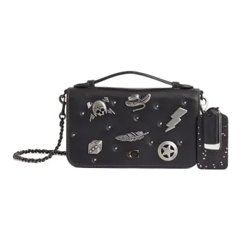 COACH Bea Calfskin Handbag, Shoulder Bag, Crossbody Bag Small Size Men's Black
