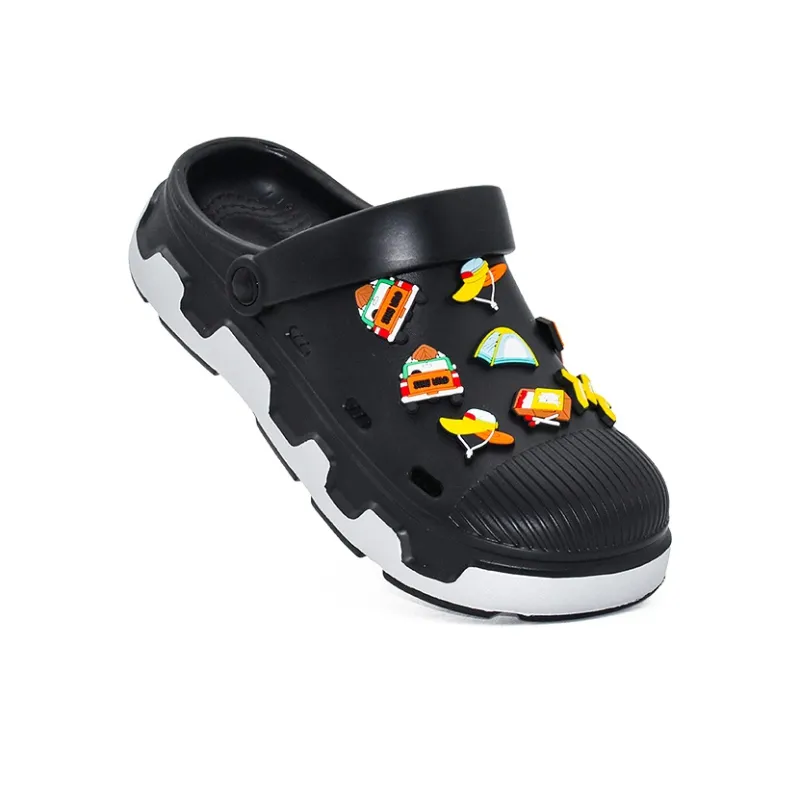 OUBT Jungle Adventure Clogs Unisex Black Silver-2