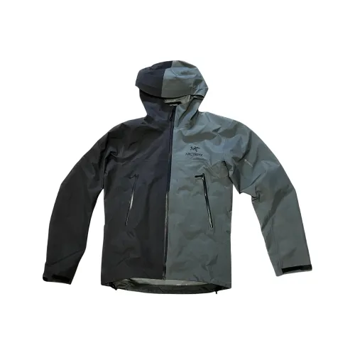 Arcteryx BETA Waterproof And Windproof To Keep Warm Ruched Jacket Men's Blue Gray Multicolor