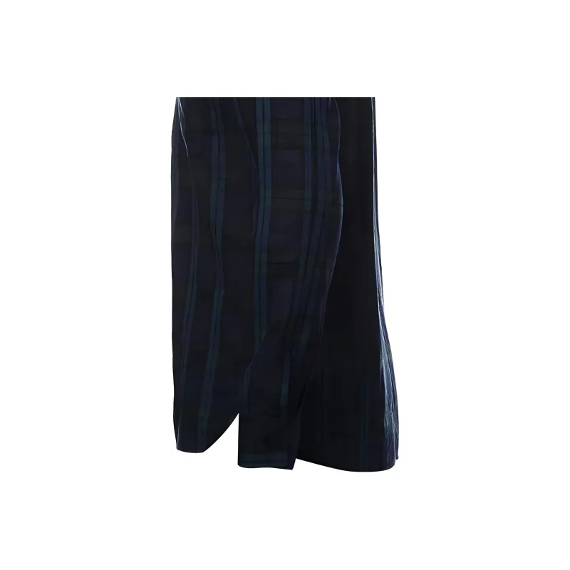 Burberry Shirt Men's Blue Green Plaid-4