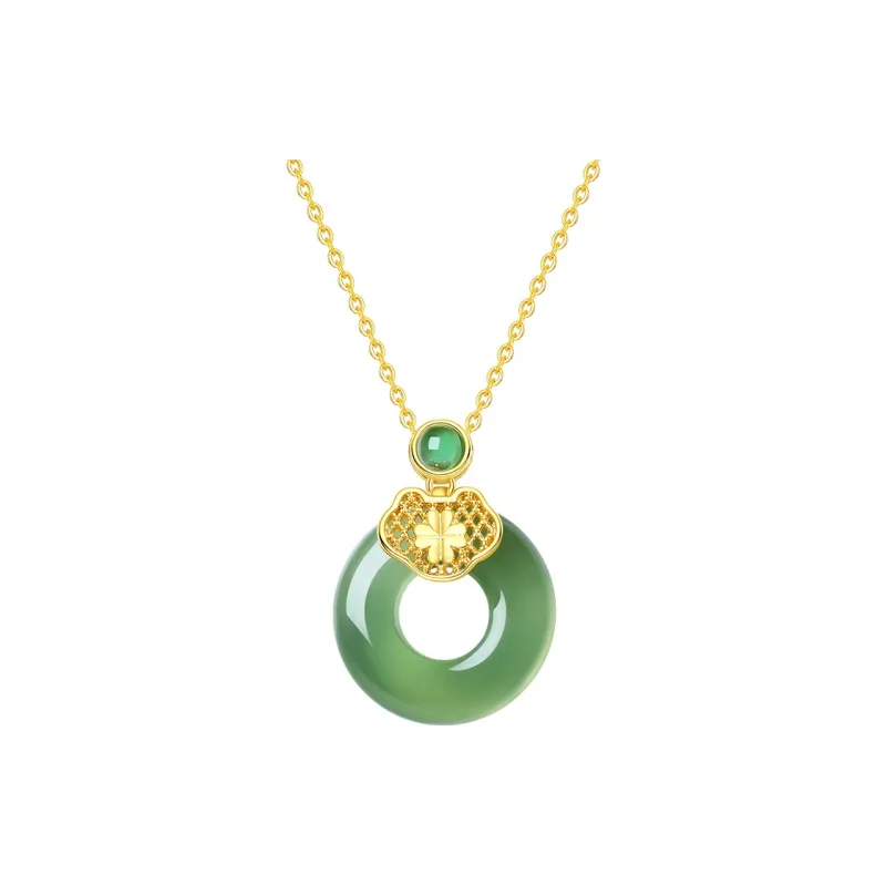QIDUYINSHI Serpentine Jade Necklaces Women's-3