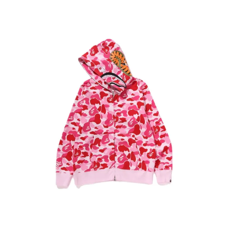 A BATHING APE Abc Camo Crystal Stone Shark Full Zip Hoodie-4
