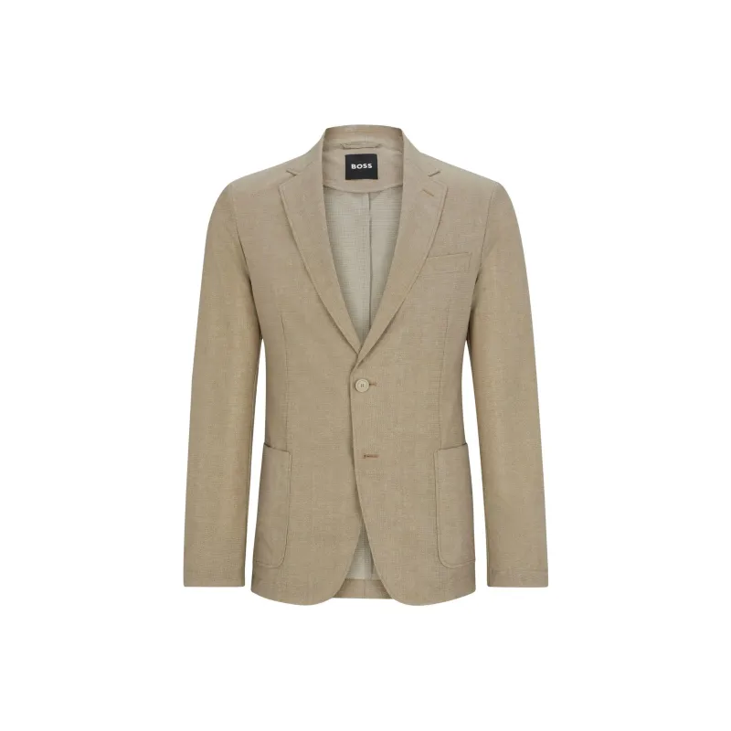 HUGO BOSS SS24 Business Suit Coat Men's Khaki-0