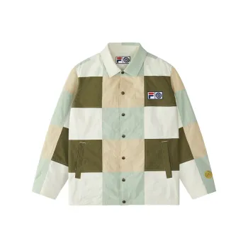 FILA FUSION x Round Two Jackets Coats Men's Beige Repair Color