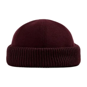 ZARA Polyester Beanies Men's Dark Red
