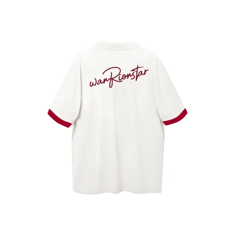 Warrior T Shirt Unisex White & Black-27