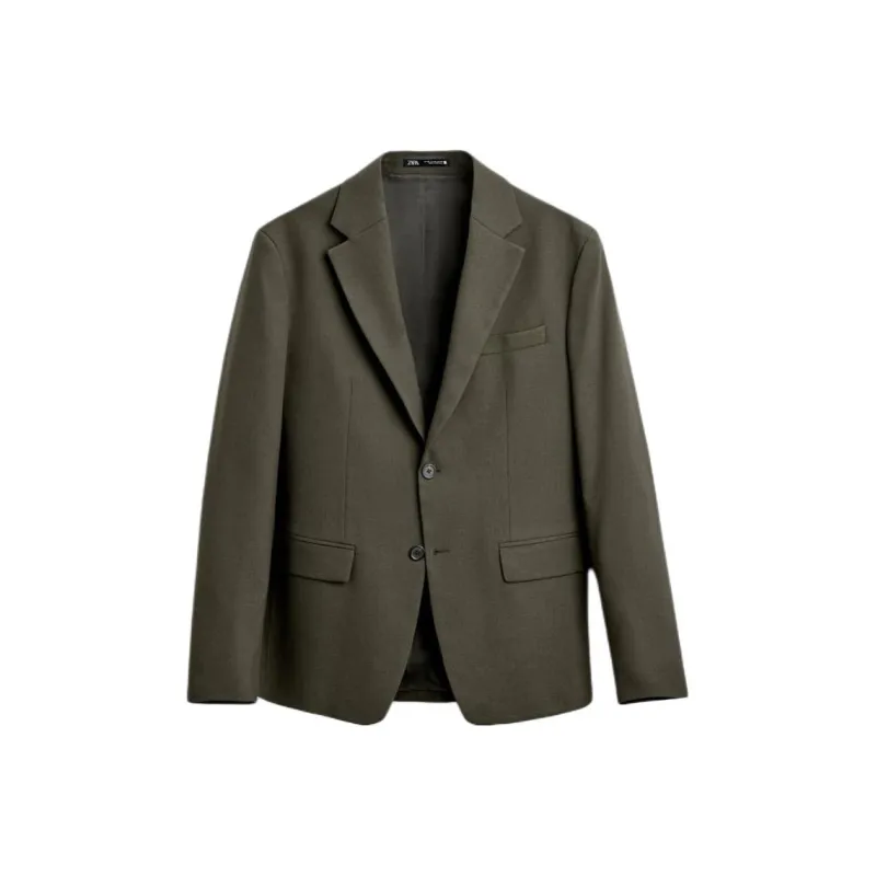 ZARA Business Suit Men Moss Green-0
