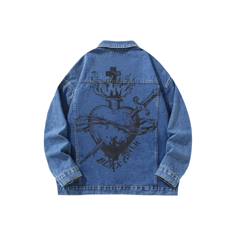 BLACK CLOVER Denim Jacket Unisex-12