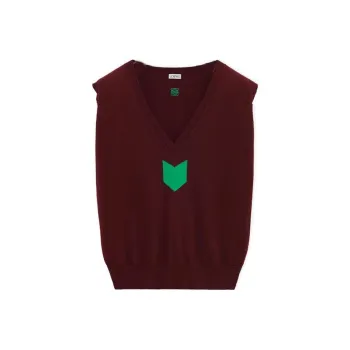 LOEWE FW24 Vest Men's Burgundy Red