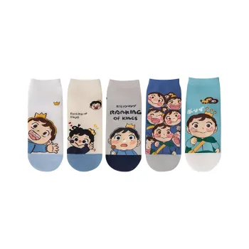 Temooues Ankle Socks Women's 5 Pack Prince Porgy
