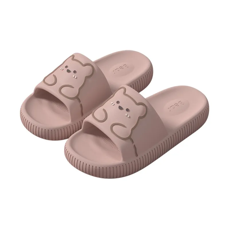 LUNNIFEIYA Cute Bear Slippers Summer Outerwear Platform Squashy And Bouncy Feeling EVA Slip Resistant Seaside Sandals-3