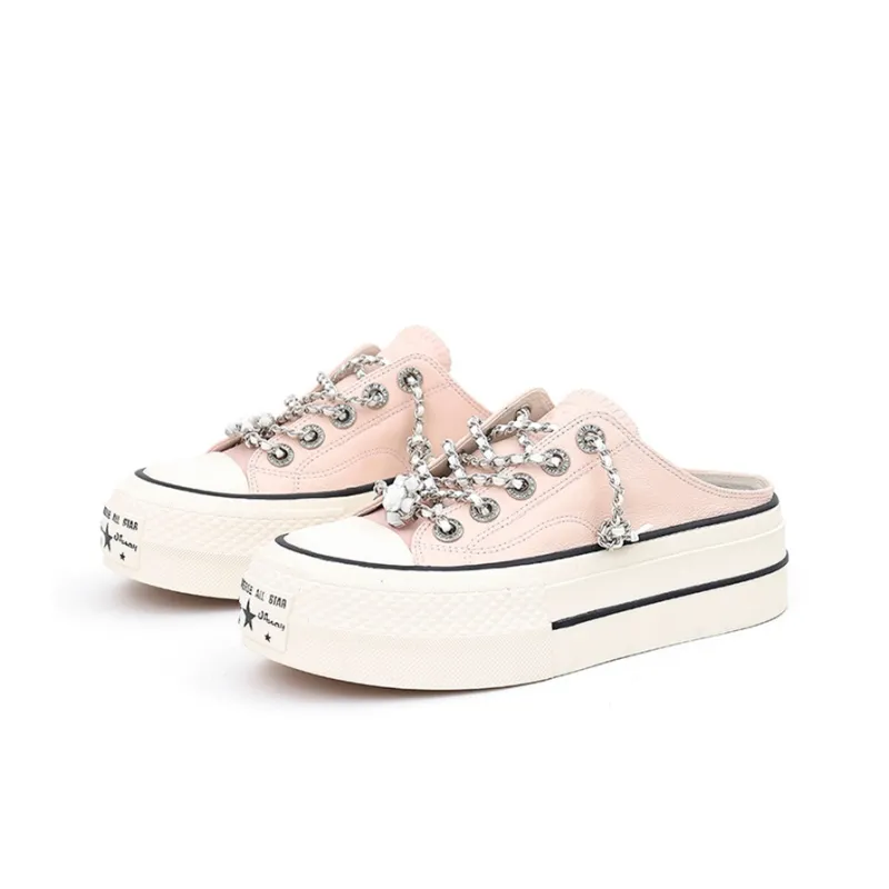 VAEL Slip Resistant, Breathable, Lightweight, Height Increasing Low Top Canvas Shoes Women's-16