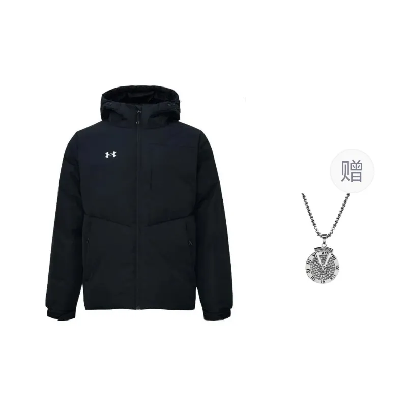 Under Armour Jackets Coats Men's Black Comes With Necklace-0