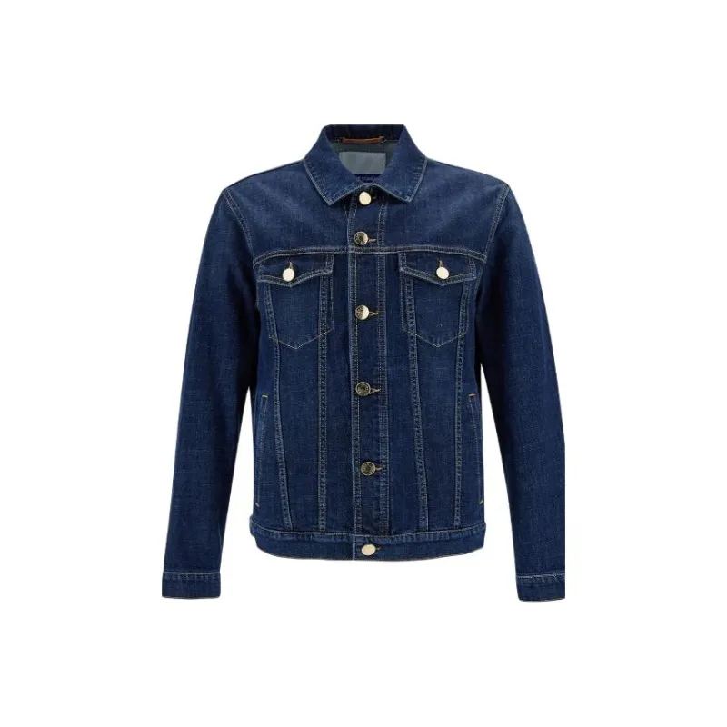 JACOB COHEN Logo patch Denim Jacket-0