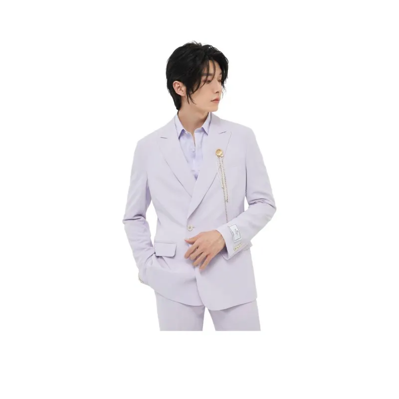 ZIOZIA Business Suit Men's Purple-0