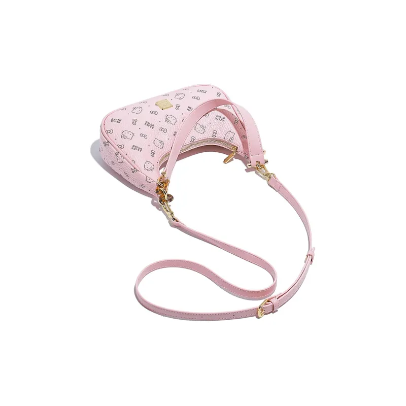 MESUCA × Sanrio Hello Kitty Collaboration Kitty Series PU Underarm Shoulder Bag Women's Multicolor-5