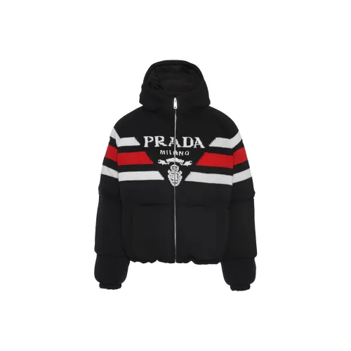 PRADA SS22 Down Coats Men's Black
