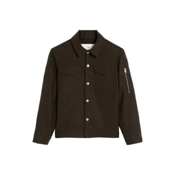 AMIPARIS Button up Wool Shirt Jacket
