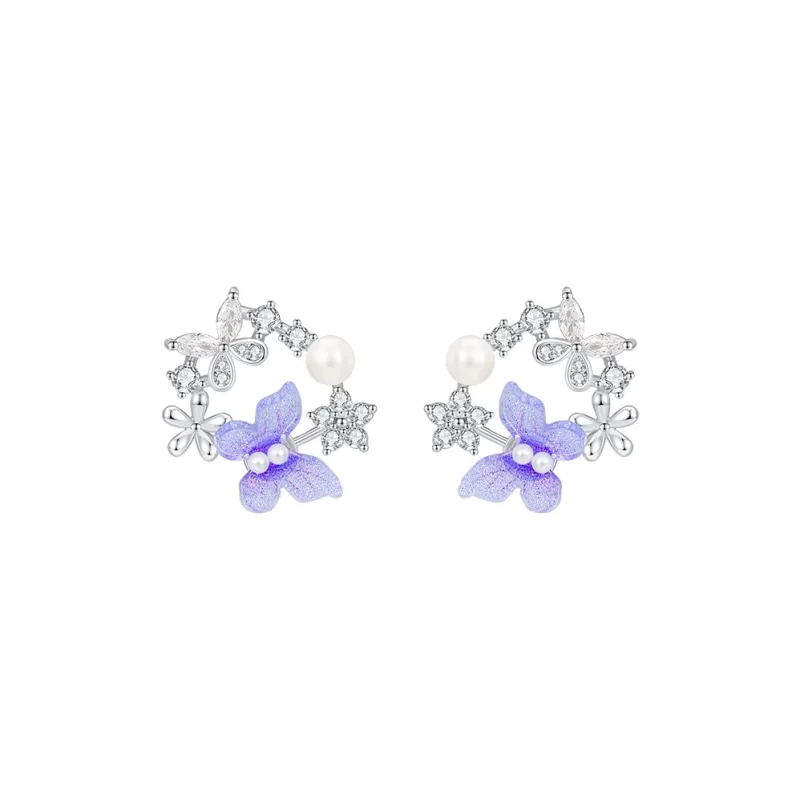 MCK 925 Sterling Silver Stud Earrings Women's-0