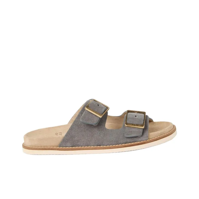 Brunello Cucinelli Double Buckle Fastened Open Toe Slides-1