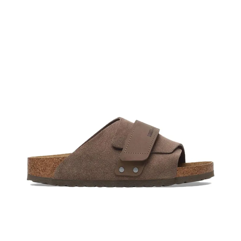 Birkenstock Kyoto Slide Slippers Unisex Gray Brown Regular Loose Fit-1