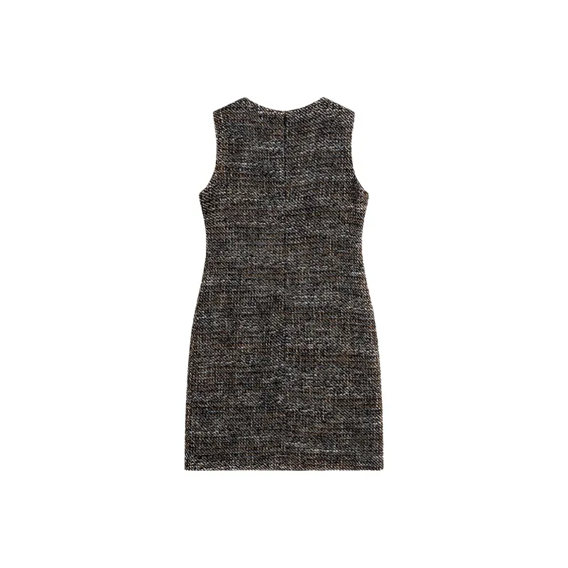 THEORY Sleeveless Dress Women's Multicolor Brown-1