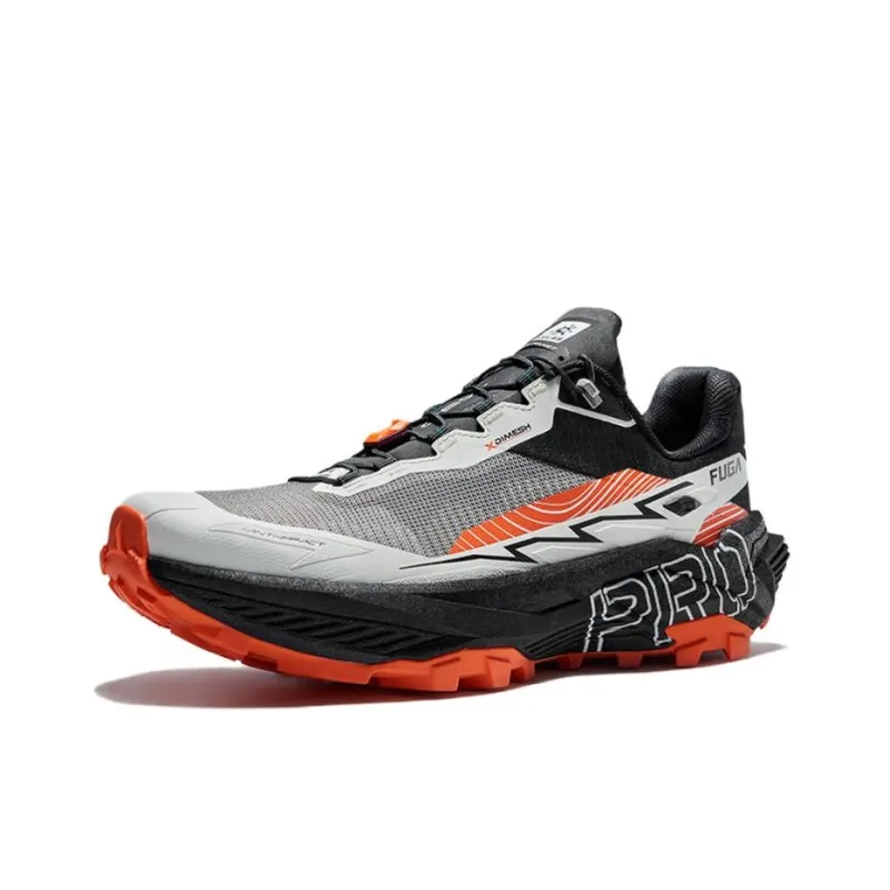 KAILAS FUGA Slip Resistant, Abrasion Resistant, Lightweight Low Top Trail Running Shoes Unisex Gray Black Orange-1