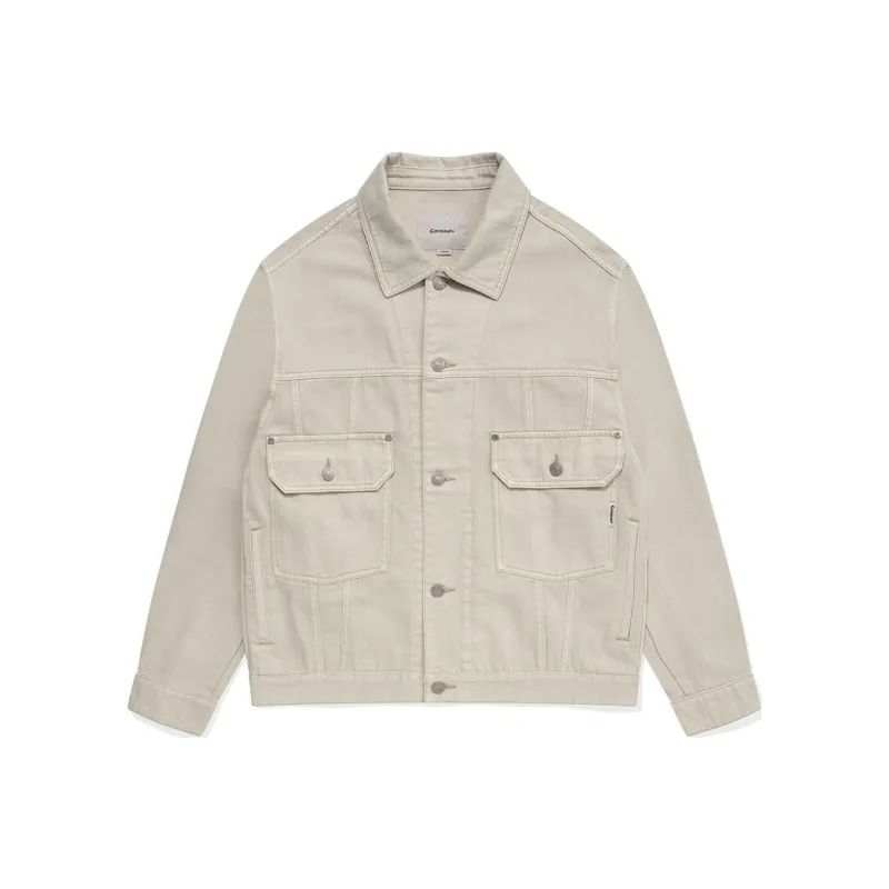 COVERNAT SS24 Denim Jacket Men's Ivory-0