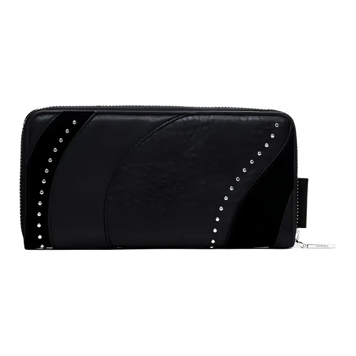 Desigual Polyurethane Wallet Small Size Women's Black-2
