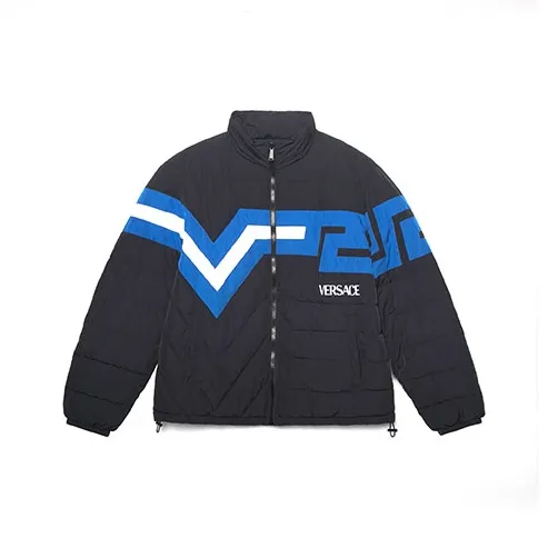 VERSACE SS22 Puffer Jacket Men's Blue