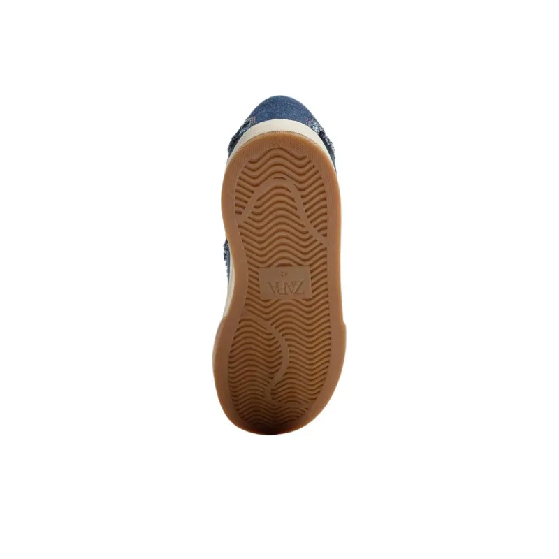 ZARA Low Top Skateboard Shoes Men's Blue-4