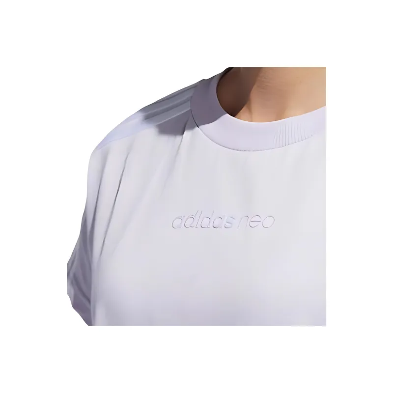 Adidas Neo Raglan Sleeve T Shirt Women's Light Purple White-5