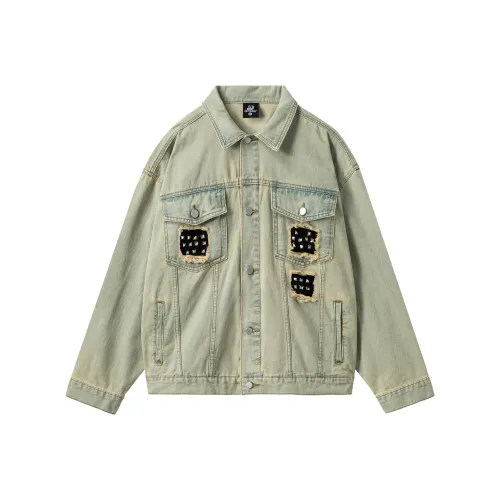 XINYINSU 24SS Denim Jacket Unisex Yellow Mud