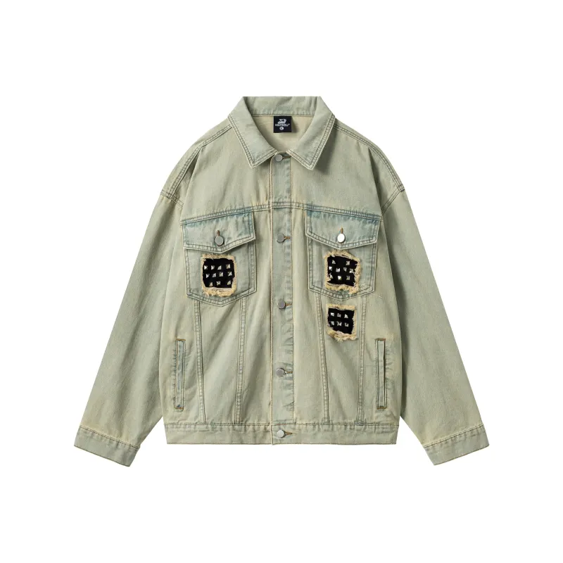 XINYINSU 24SS Denim Jacket Unisex Yellow Mud-0