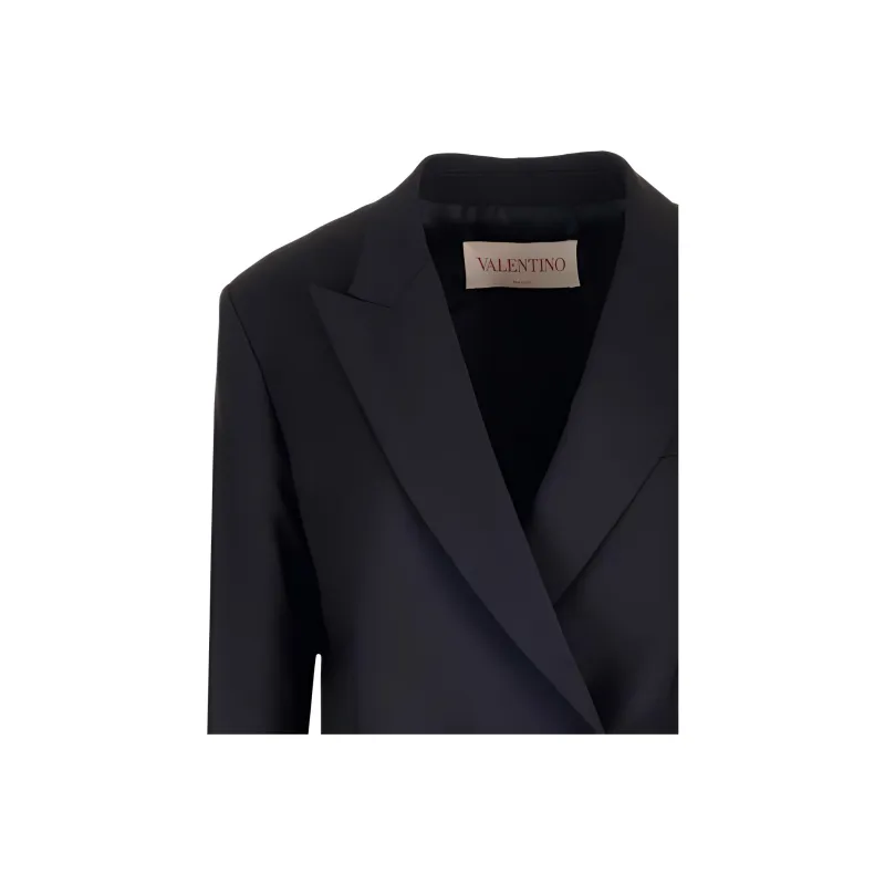 Valentino Double-Breasted Long-Sleeved Blazer-2
