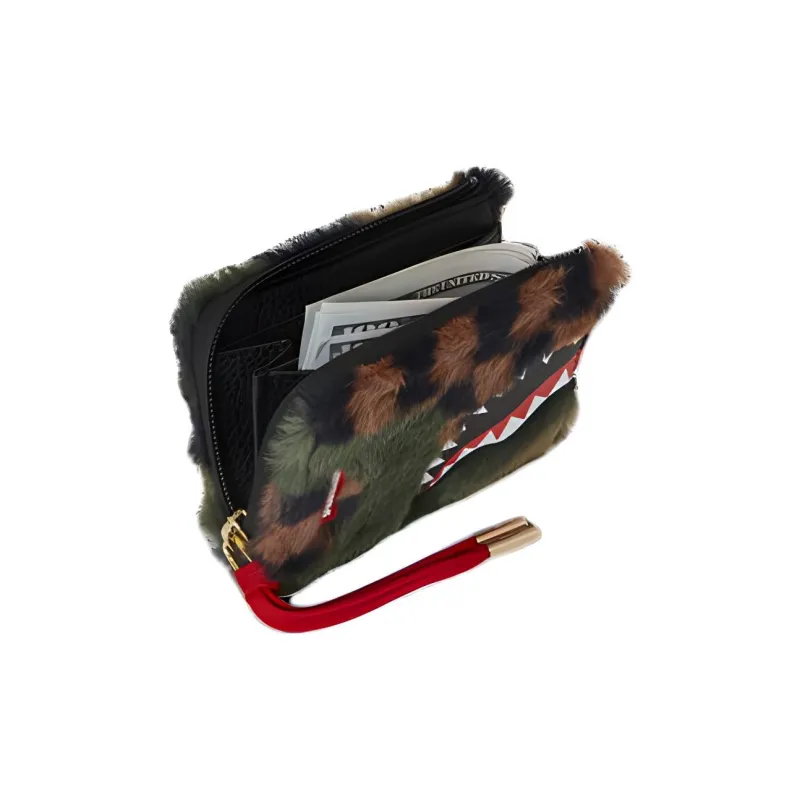SPRAYGROUND Polyester With Faux Fur Wallet Large Size Unisex Camouflage-1
