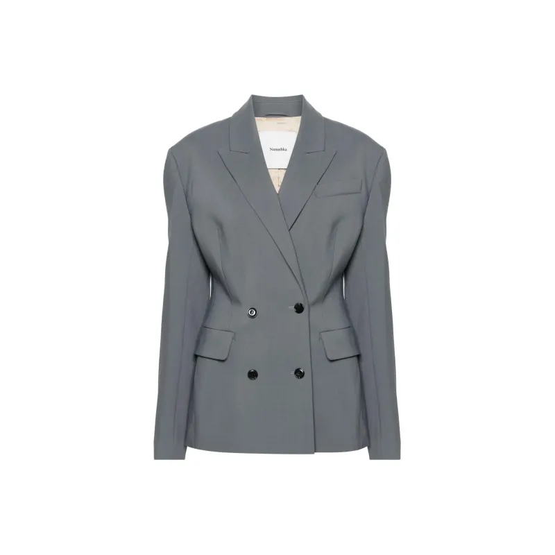 NANUSHKA Laane Double-Breasted Tailored Blazer-0