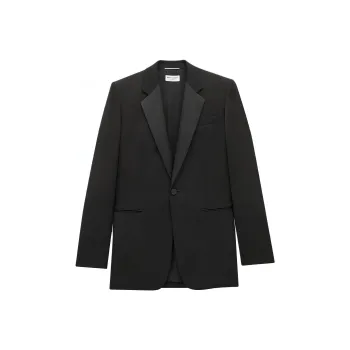 SAINT LAURENT Classic Long Sleeve Tuxedo Blazer