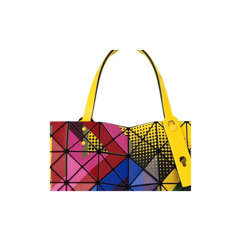 ISSEY MIYAKE Polyvinyl Chloride Resin Tote Bag, Shopping Bag, Shoulder Bag Women's Yellow & Multicolor-3