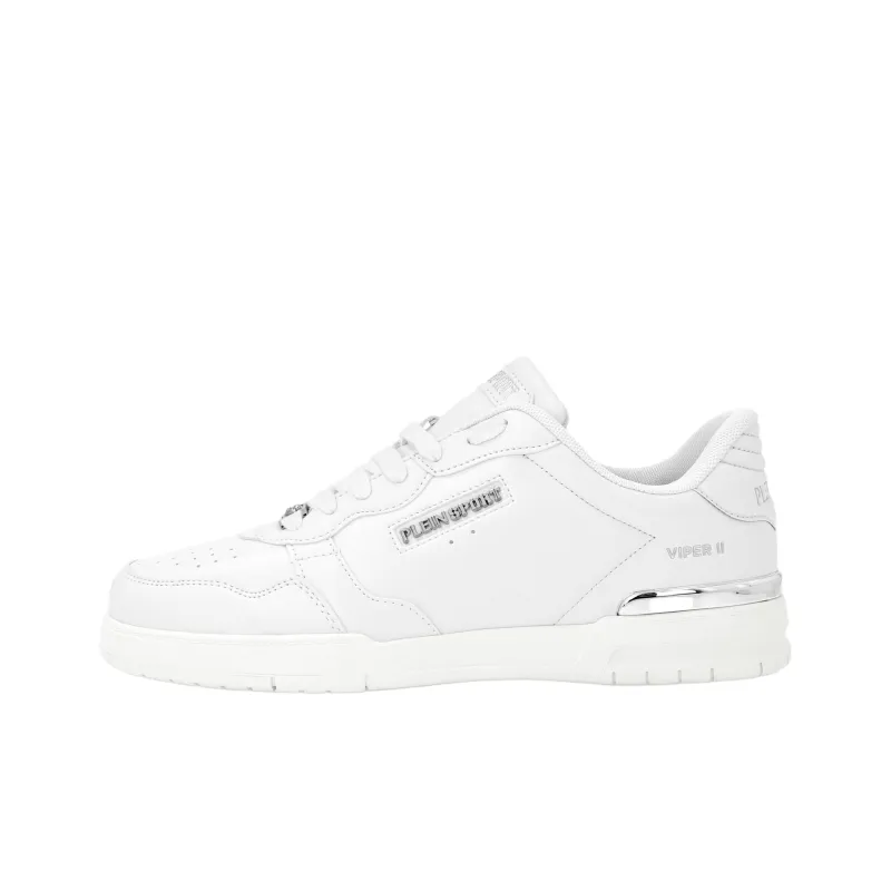 PLEIN SPORT Tiger.X Cushioning Low Top Casual Shoes Unisex White-0