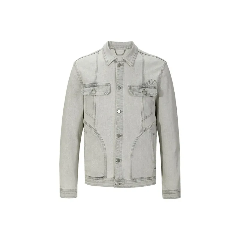 DAVID NAMAN Jackets Men Light Gray-0