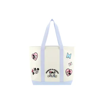 Disney Canvas Bag, Tote Bag, Shopping Bag, Handbag, Shoulder Bag Women's Ecru