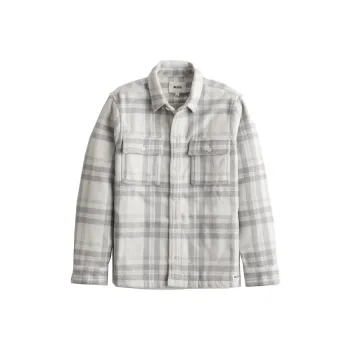 Hollister Jackets Men Milk White Plaid