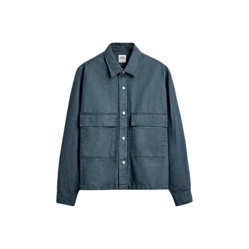 ZARA Jackets Coats Men's Blue/Green-0