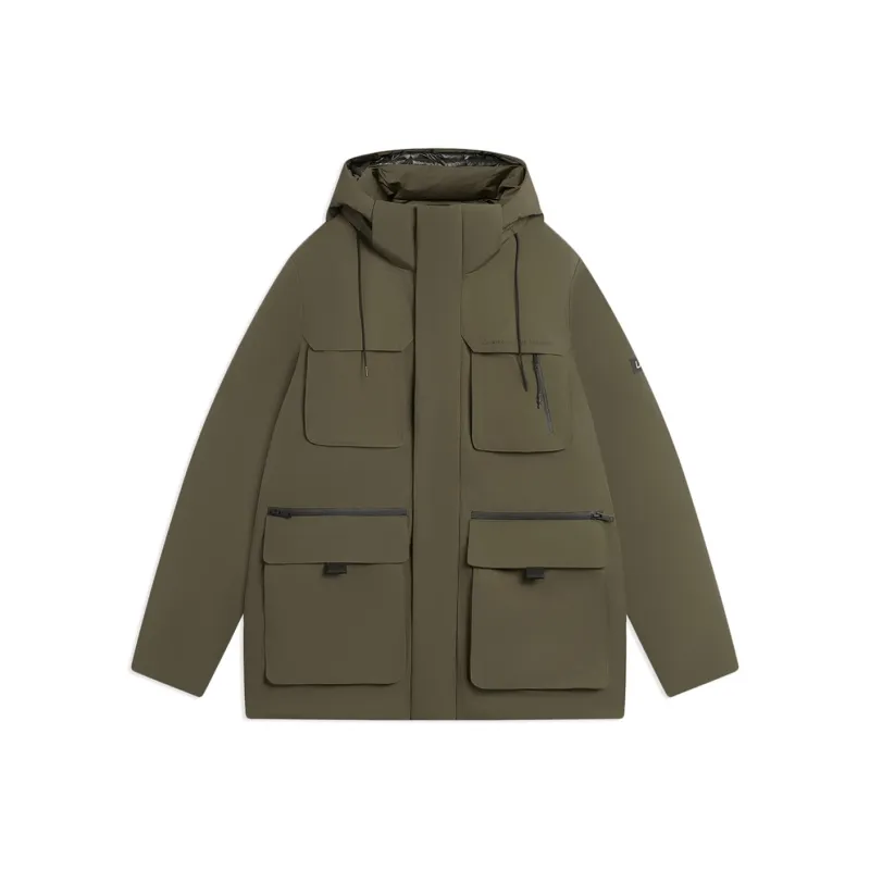LiNing Training Series Down Jacket Winter Men's Dark Olive Green-0