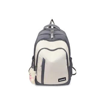 BRABOSTON Nylon Fabric Backpack Unisex Gray/Burgundy/Blue/Black/Khaki