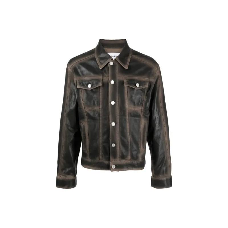 TRUSSARDI Coated Denim Jacket-0