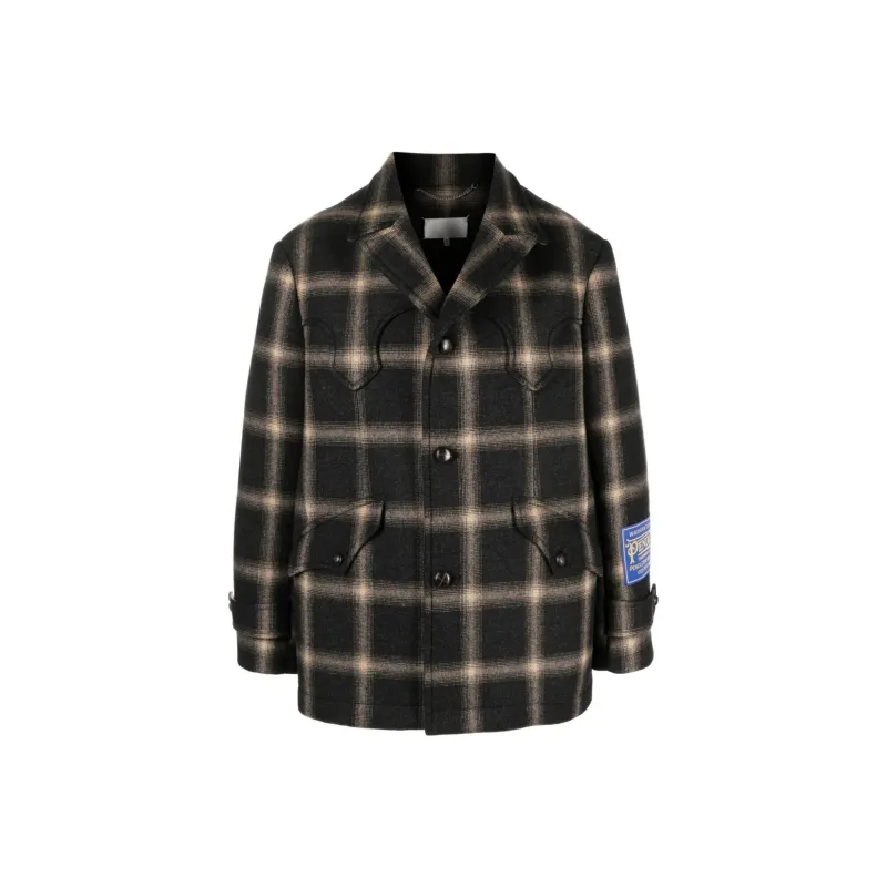 Maison Margiela X Pendleton Checked Wool Coat-0