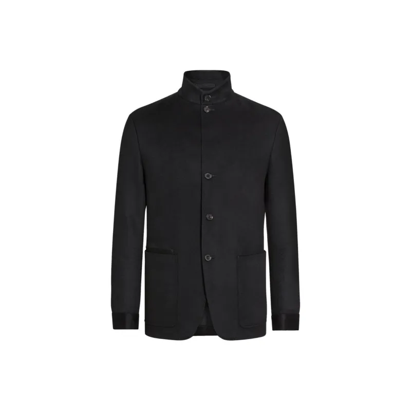 Ermenegildo Zegna Buttoned Straight Hem Jacket-0